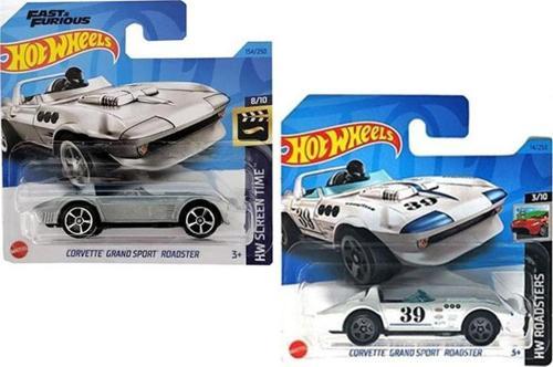 - Chevrolet Corvette Grand Sport Roadster Gri & Beyaz 2 Araç Set (1:64) Fast & Furious