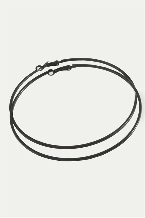 Ezme Çizgili Metal Halka Küpe 8-9-10 Cm