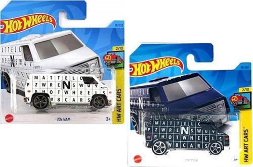 - 70s Van Art Cars Series Beyaz & Lacivert 2 Araç Set (1:64)