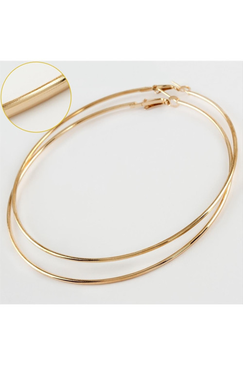 İnce Boru Metal Halka Küpe 8-9-10 Cm