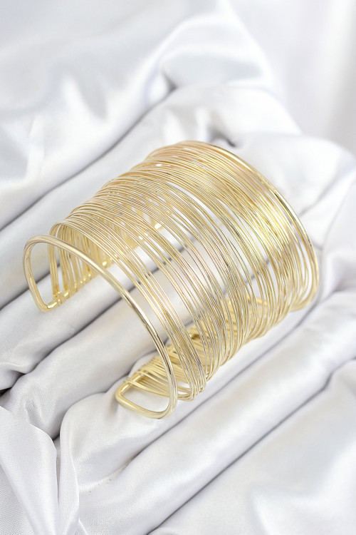 Pirinç Tel Sarma Model Gold Renk Kadın Bileklilk - Tj-Bb7895