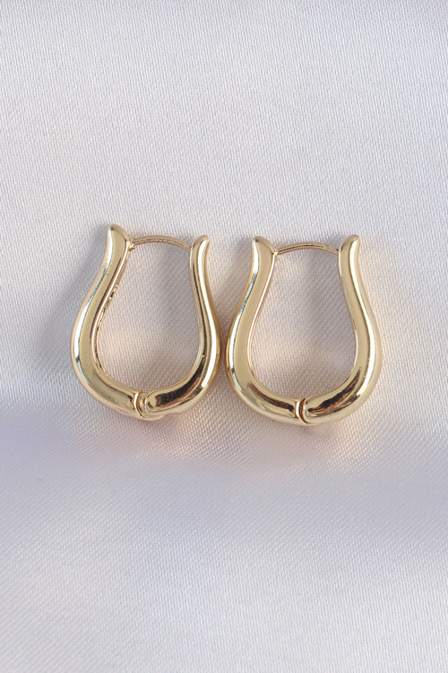 Pirinç Gold Renk İçi Boş Gül Küpe - Tj-Bkp8976