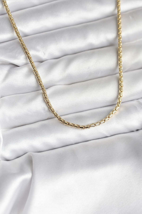 14K Gold Renk Kaplama Zincir Model Cm Kadın Kolye - Tj-Bko10742