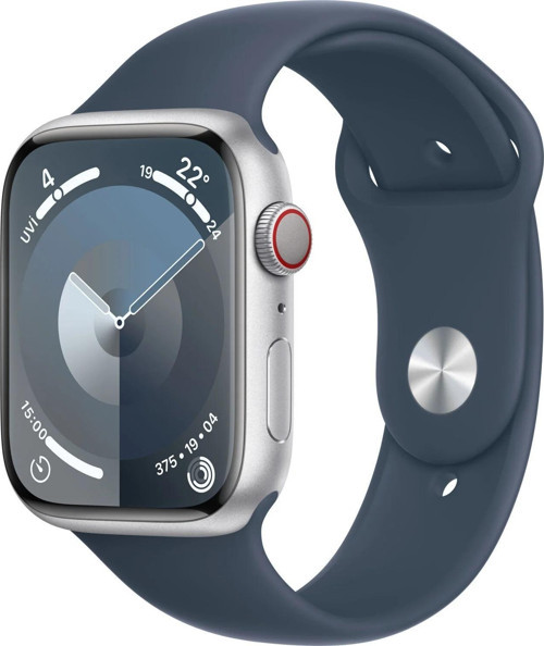 Watch Seri 9 Gps + Cell, 45Mm Gümüs Rengi Alüminyum Kasa Spor Kordon - M/L Mrmh3Tu/A