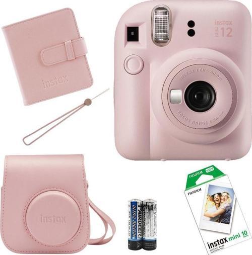 Mini 12 Fotoğraf Makinesi+Askı+pil+Çanta+10’lu film+Albüm (pembe)