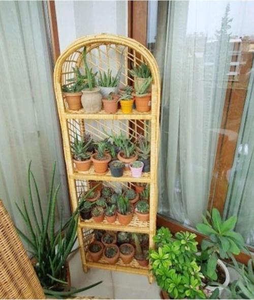 4 Bölmeli Dekoratif Hasır Mutfak Banyo Ayakkabılık Kitaplık Rafı 5419
