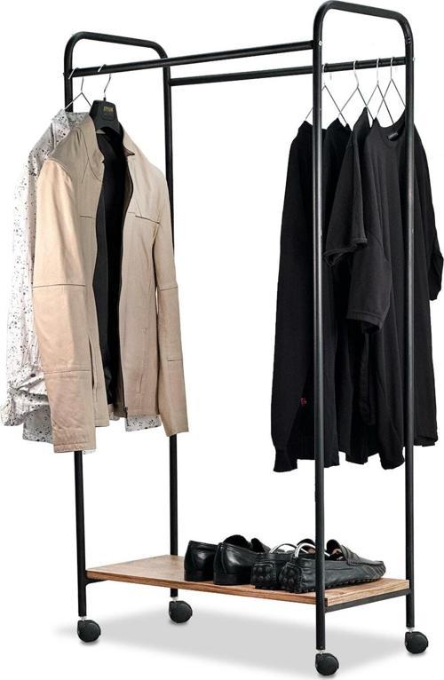 Tekerlekli Askılık Ayaklı Elbise Askısı ( Eşek Askılık ) 6080