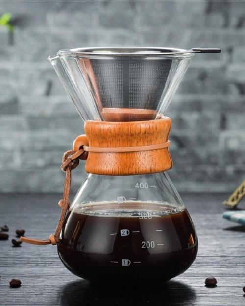 Filtre Kahve Cam Set 400Ml Filtre Kahve