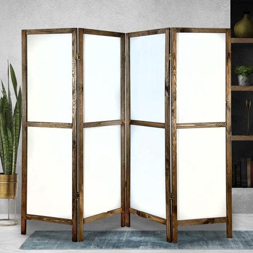 Ahşap Paravan Panel Kumaş Seperatör Paravan 5245