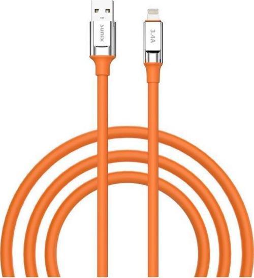 3.4A Lightning Şarj ve Data Kablosu Turuncu SC-64
