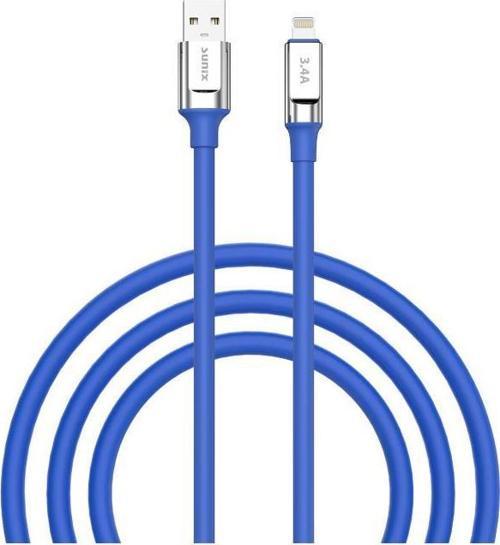 3.4A Lightning Şarj ve Data Kablosu Mavi SC-64