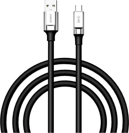 3.4A Type-C Şarj ve Data Kablosu Siyah SC-65