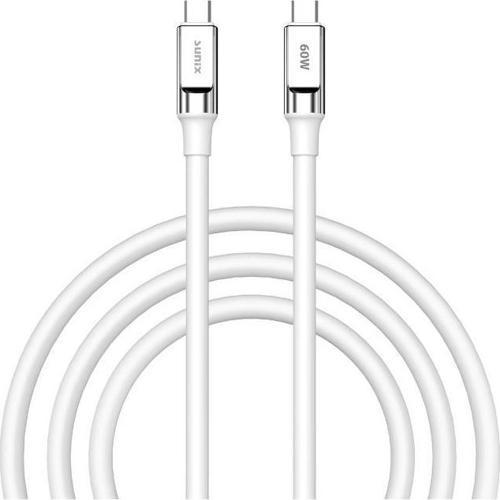 60W USB-C Şarj ve Data Kablosu Beyaz SC-66