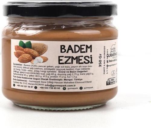 Parçacıklı Badem Ezmesi Kahvaltılık Cam Kavanoz 350 g ℮