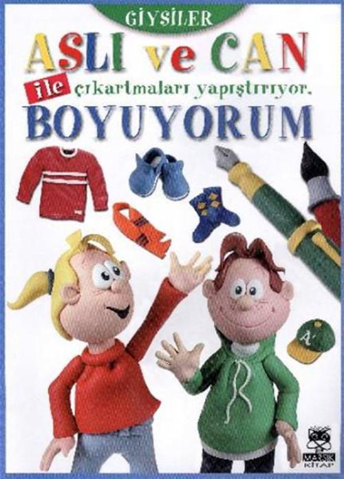 Aslı ve Can ile Çıkartmaları Yapıştırıyor Boyuyorum - Giysiler
