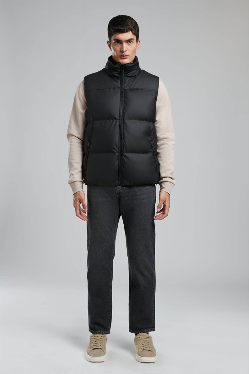 Elmer Dik Yaka Yelek Siyah