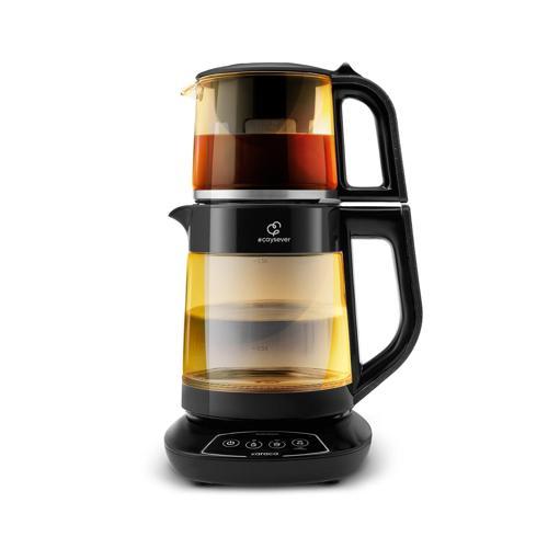 Çaysever 3 in 1 Konuşan Renkli Camlı Çay Makinesi Su Isıtıcı ve Mama Suyu Hazırlama 1700W Agate