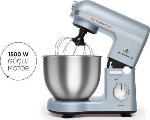 Mastermaid Chef 1500 W 5 lt Açık Mavi Stand Mikser