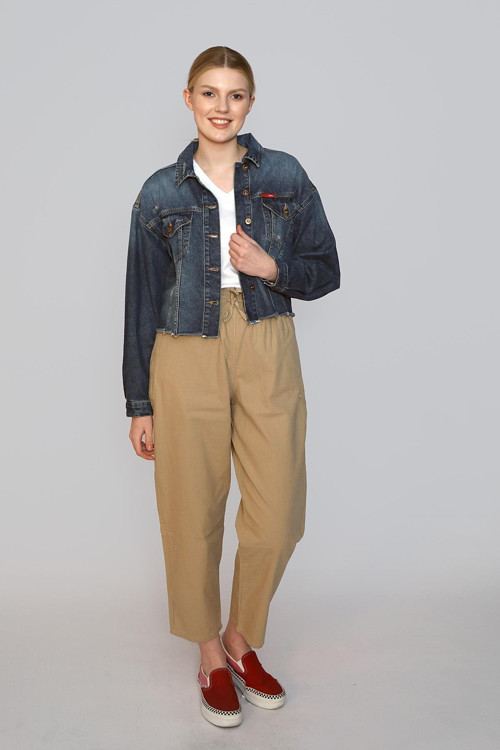 Freya 2 Kadın %100 Pamuk Jean Ceket Denim