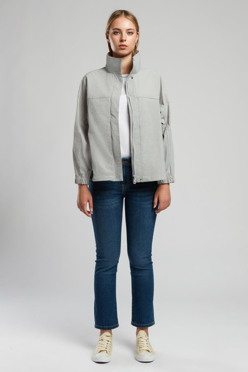 Linette Kadın Yağmurluk Açık Gri