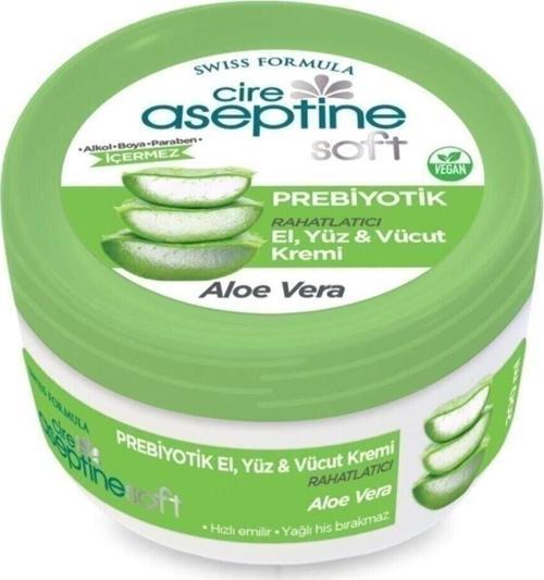 Cire Aceptine Soft Prebiyotik Aloe Vera El, Yüz Ve Vücut Kremi 200 Ml