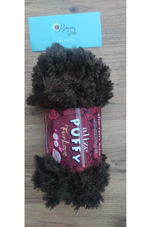 ( 1 Adet ) Puffy Furlove 29 Elle Örülen Kalpli Yastık Bebek Battaniyesi Örgü Ipi Kürk Yapılı Puffy