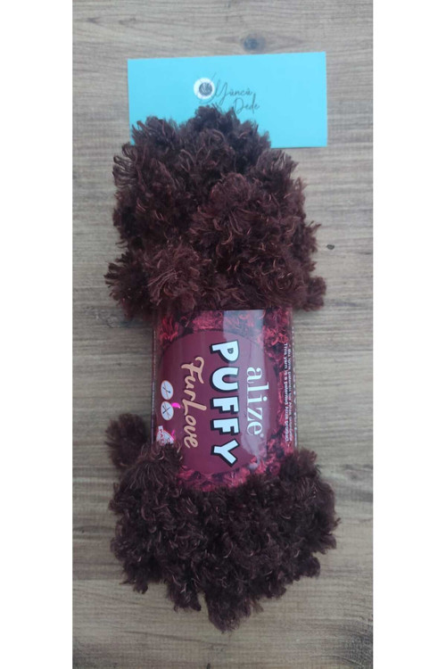 ( 1 Adet ) Puffy Furlove 493 Elle Örülen Kalpli Yastık Bebek Battaniyesi Örgü Ipi