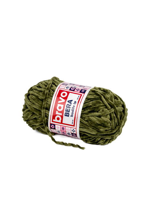 Bera Kadife İplik 100 Gr 120 Metre (Renk Kodu: 915) Haki Yeşil