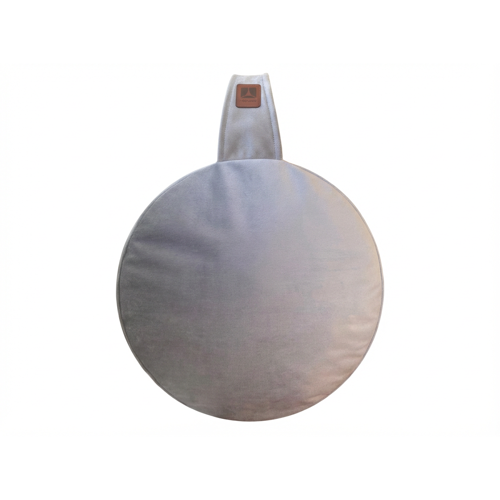Kadife Yoga & Meditasyon Minderi, Ergonomik Oturma Destek Yastığı Gri