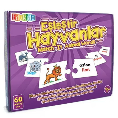 Eşleştir, Hayvanlar Mukavva Puzzle
