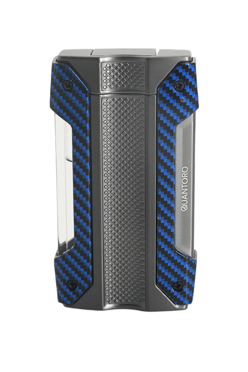 Tek Torch Pürmüz Gunmetal Mavi-Karbon Metal Puro Çakmağı