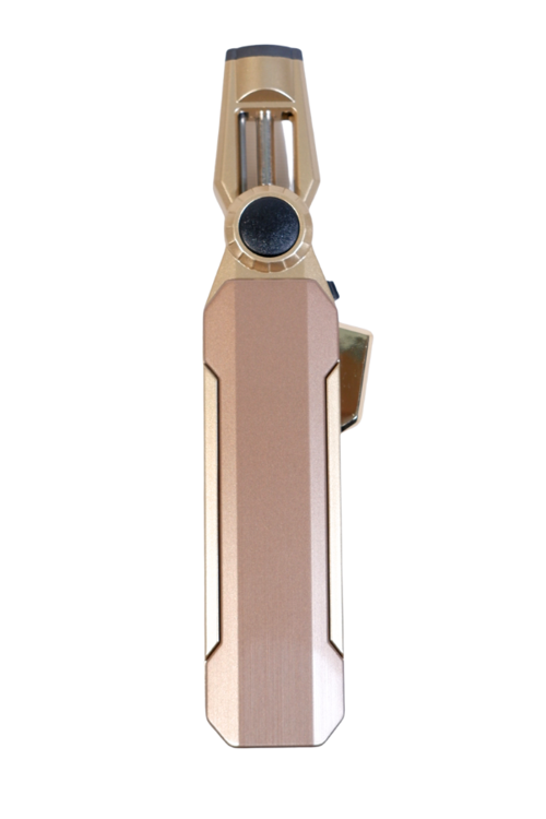 Tek Torch Pürmüz Oynar Başlıklı Gold Masa Tipi Metal Puro Çakmağı