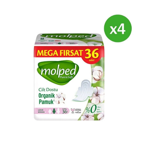 Pure Soft Mega Hijyenik Ped Uzun Ultra 36 lı x 4 Adet
