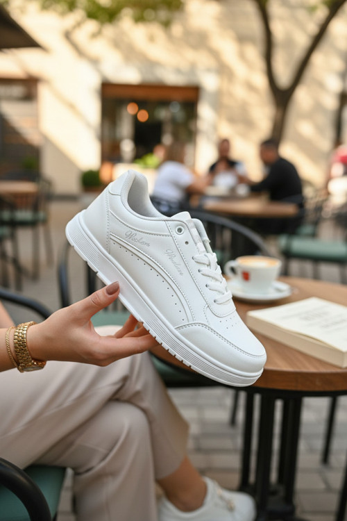 Kadın Düz Tabanlı Hafif Sneaker Rahat Günlük Spor Ayakkabısı