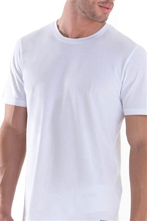 9675 Erkek 2'li Ekonomik Paket Bisiklet Yaka T-shirt Fanila
