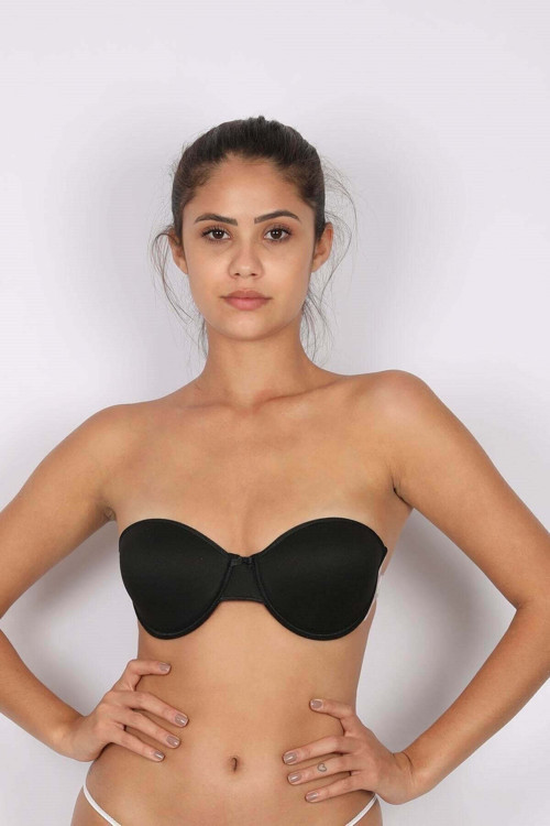 2138 Destekli Push Up Straplez Sırtı Şeffaf Sütyen