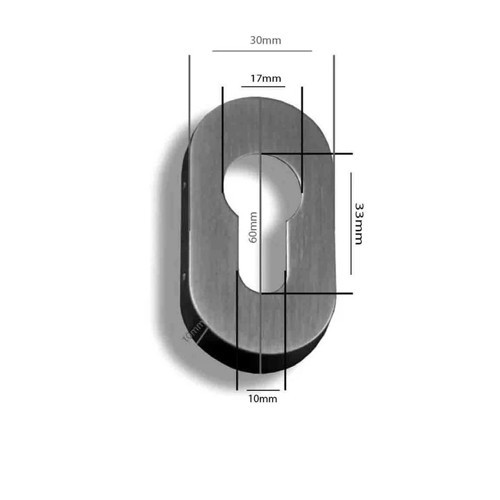 Paslanmaz Rozet - Oval - Yale Tip