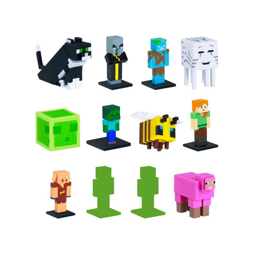 PMI/MC2280 MİNECRAFT 3D TOPPEEZ 12Lİ DELUXE FİGÜR SETİ 2 ASORTİ
