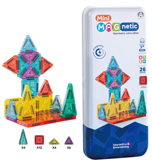 Mini Seyahat Tipi Metal Kutulu 26 Parça Magnet Oyun Seti