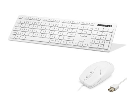 Büro Ev Ofis Bilgisayarı için Beyaz Renk Klavye Mouse Seti