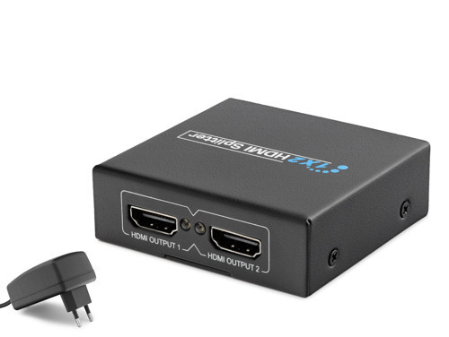 Büro Ev Ofis Cihazları için Siyah 2PORT 1080P 3D Hdmi Splitter