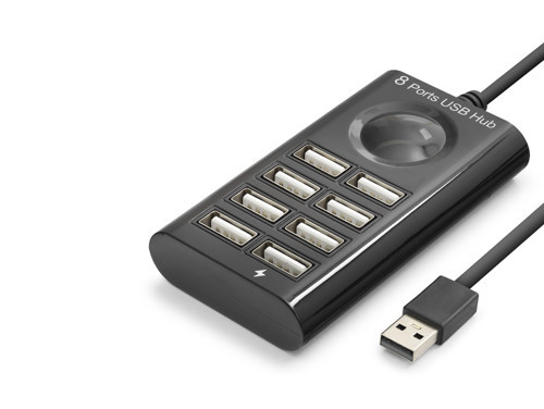 Büro Ev Ofis Cihazları için Siyah 8PORT Usb 1MT Kablolu Hub