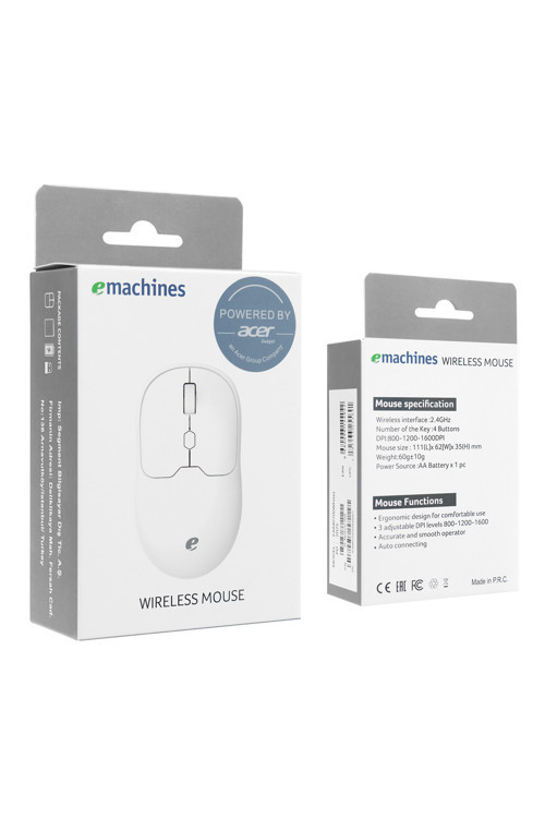 EMACHİNES EAM070 BEYAZ KABLOSUZ USB MOUSE