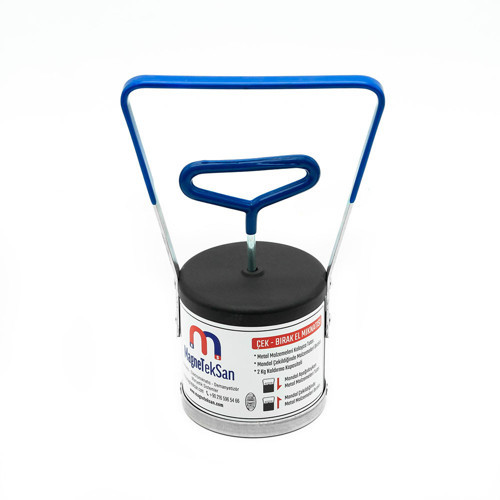 Ø90x200 mm Ferrit Mıknatıslı Çek Bırak El Mıknatısı 7 Kg Plastik Saplı İnşaat Çivisi Vida Metal Toplama Mıknatısı 16LBS