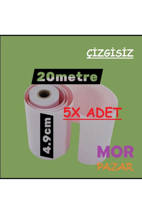 49 X 20 EKG KAGIDI 20 METRE 5 RULO ÇİZGİSİZ