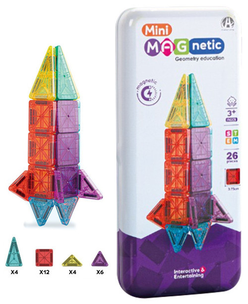 Mini Seyahat Tipi Metal Kutulu 26 Parça Magnet Oyun Seti Ce belgeli