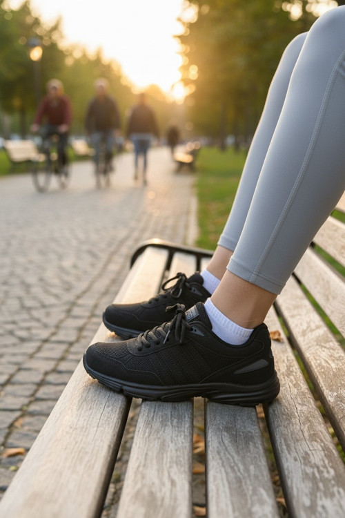 Kadın Bağcıklı Konfor Taban Yazlık Koku Yapmaz Spor Ayakkabı