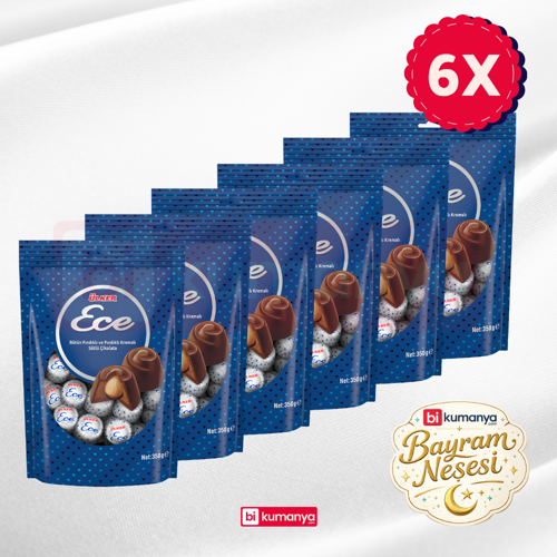 ECE Define İkramlık Bütün Fındıklı Sütlü Çikolata - 458 gram - 6 Adet