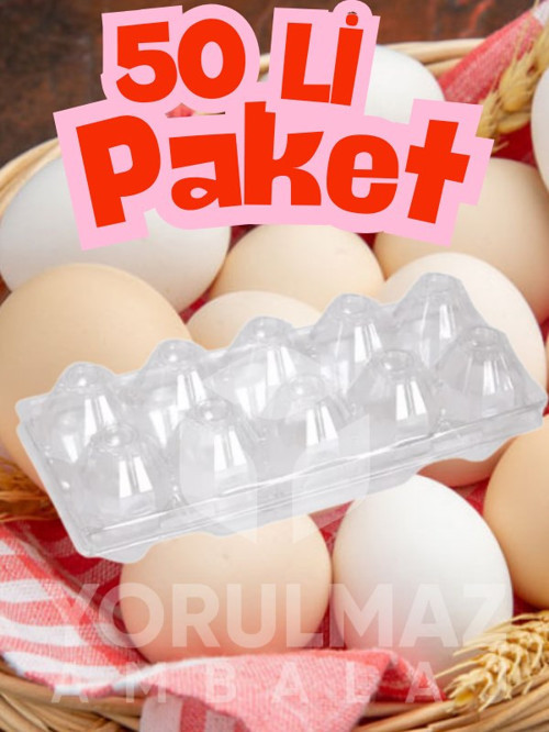 🥚🥚🥚 10’lu Plastik Yumurta Viyolü – Dayanıklı Ve Hijyenik Paketleme 50 Adet