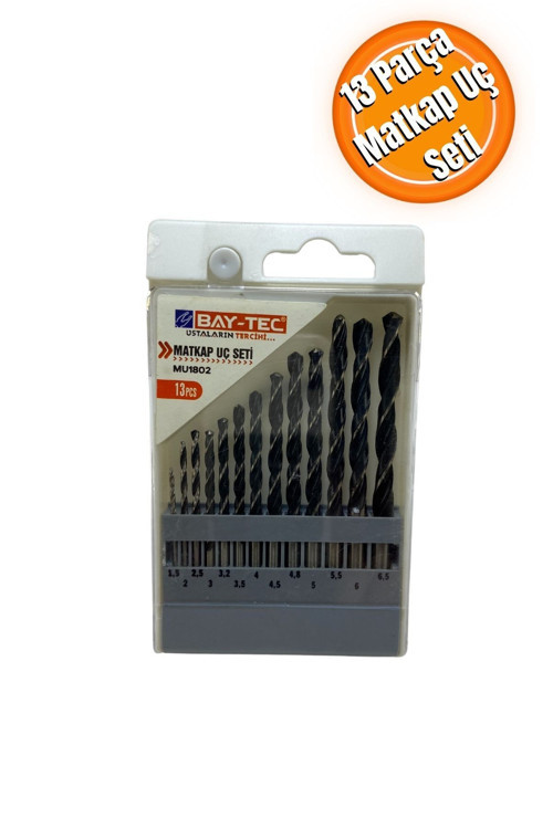 13 Parça Metal Ağaç Delme Uçları Full Set Profesyonel Standlı